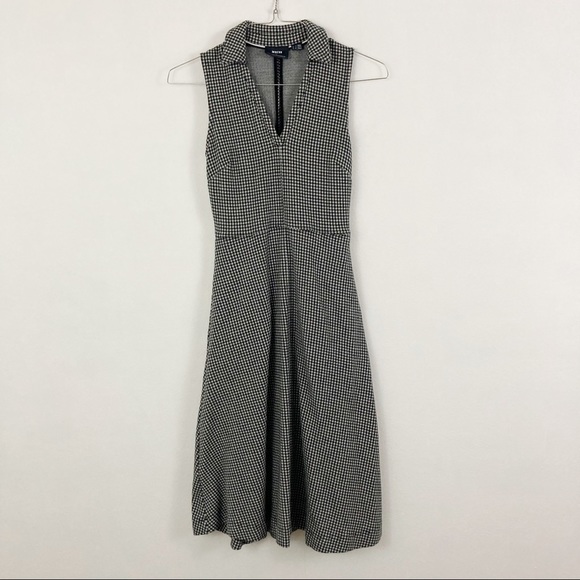 Maeve Dresses & Skirts - Maeve Anthro Houndstooth A Line Dress Size 8 Black